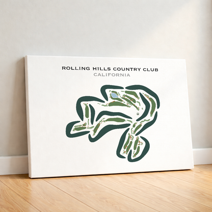 Rolling Hills Country Club, California - Printed Golf Course