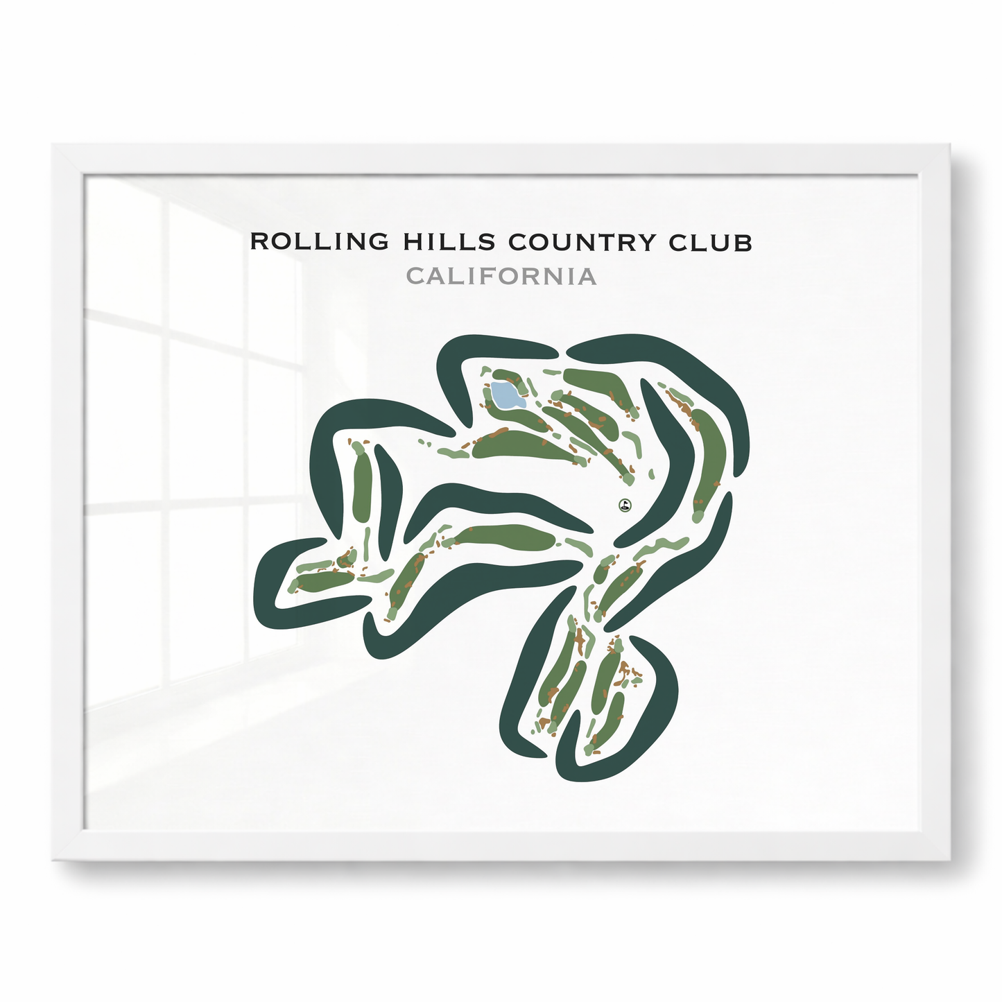 Rolling Hills Country Club, California - Printed Golf Course