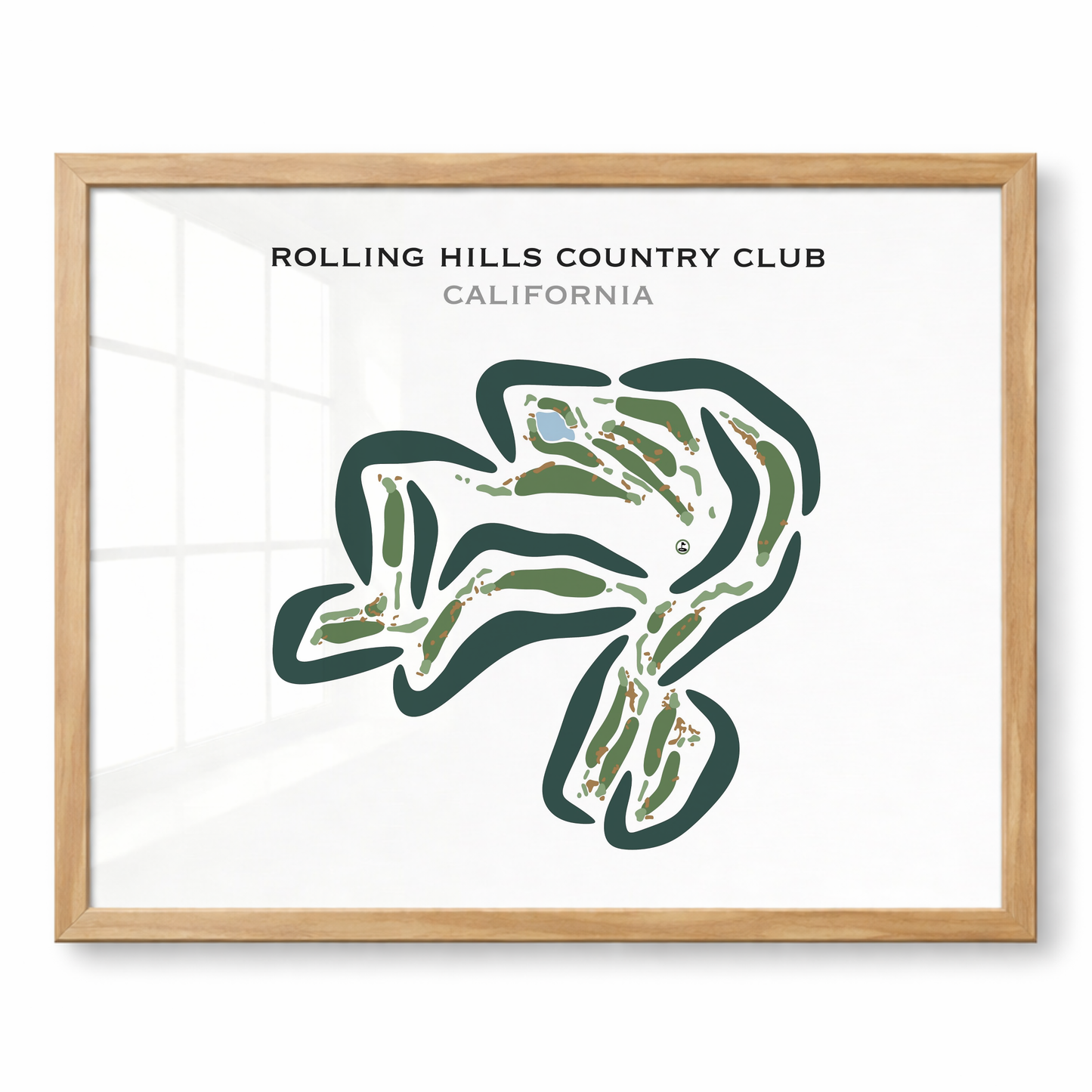 Rolling Hills Country Club, California - Printed Golf Course