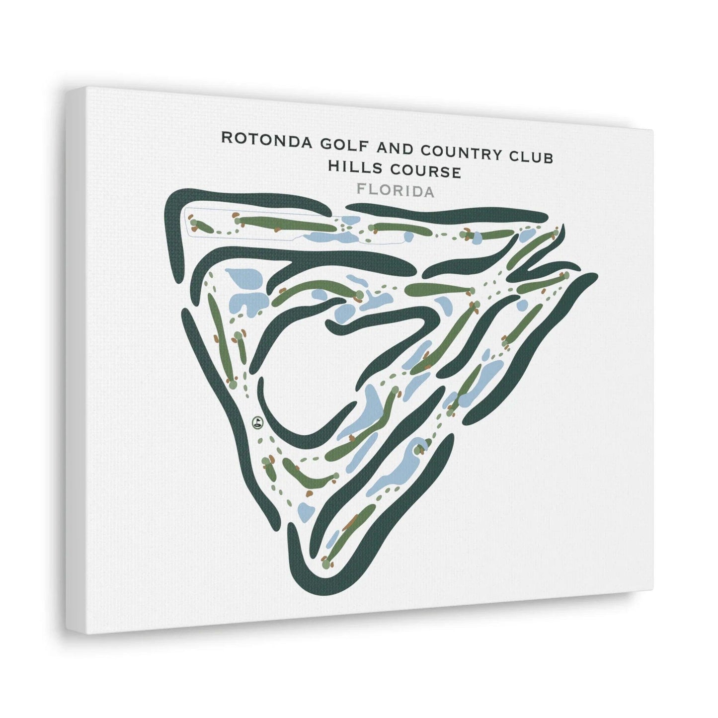 Rotonda Golf and Country Club Hills Course, Florida - Printed Golf Course