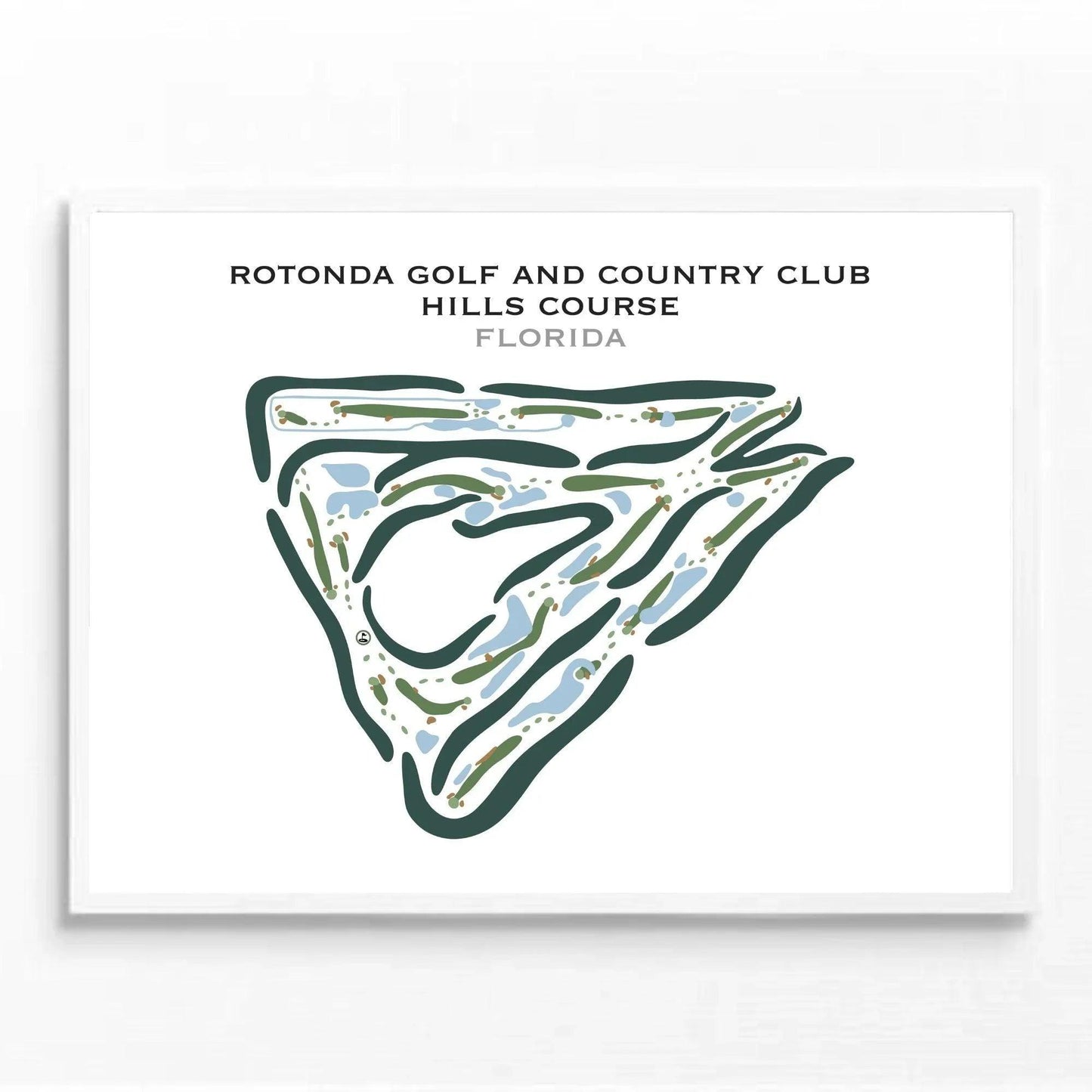 Rotonda Golf and Country Club Hills Course, Florida - Printed Golf Course