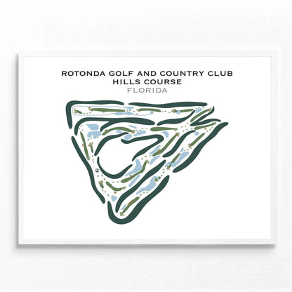Rotonda Golf and Country Club Hills Course, Florida - Printed Golf Course