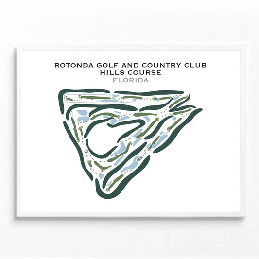 Rotonda Golf and Country Club Hills Course, Florida - Printed Golf Course