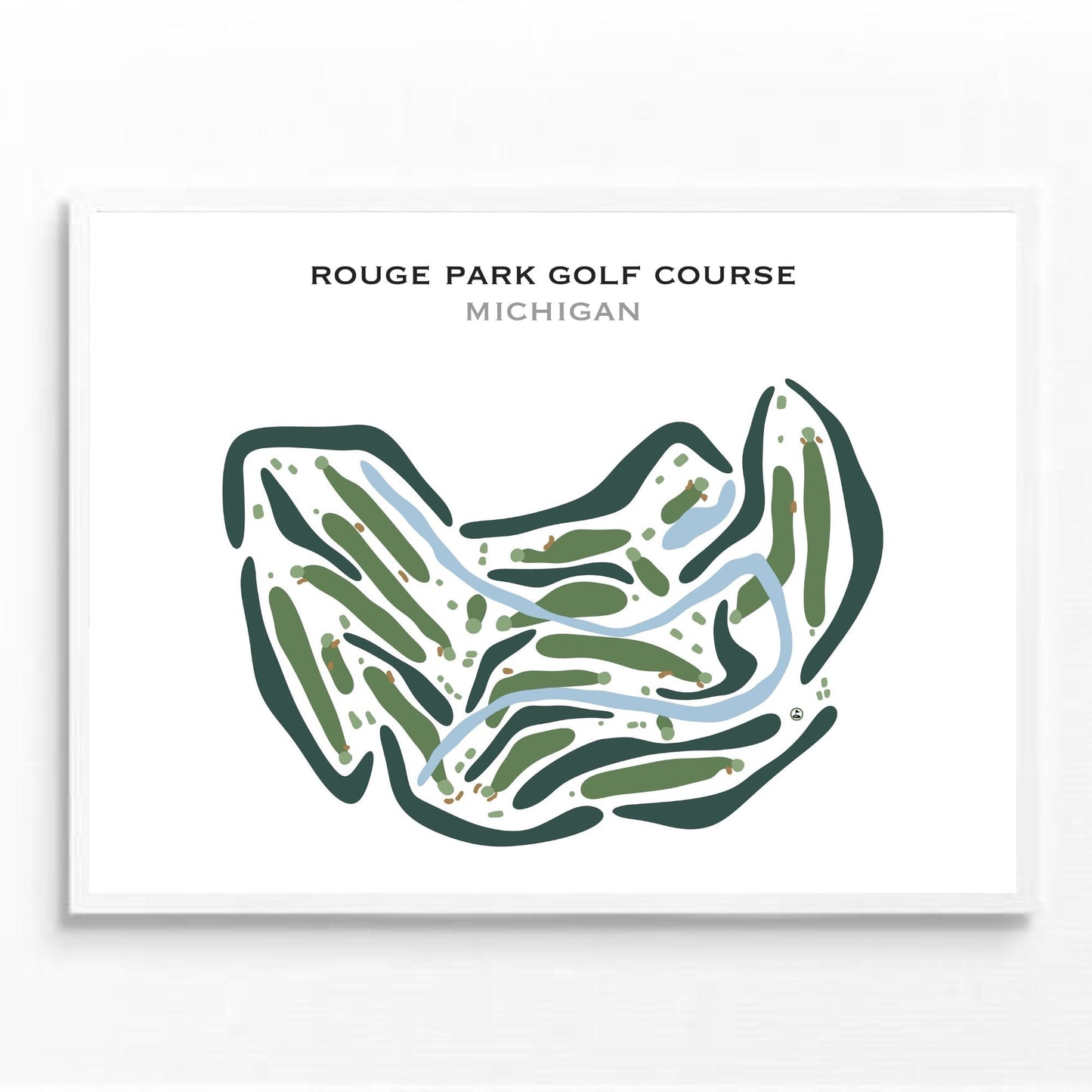 Rouge Park Golf Course, Michigan - Printed Golf Courses