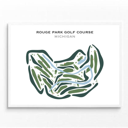 Rouge Park Golf Course, Michigan - Printed Golf Courses