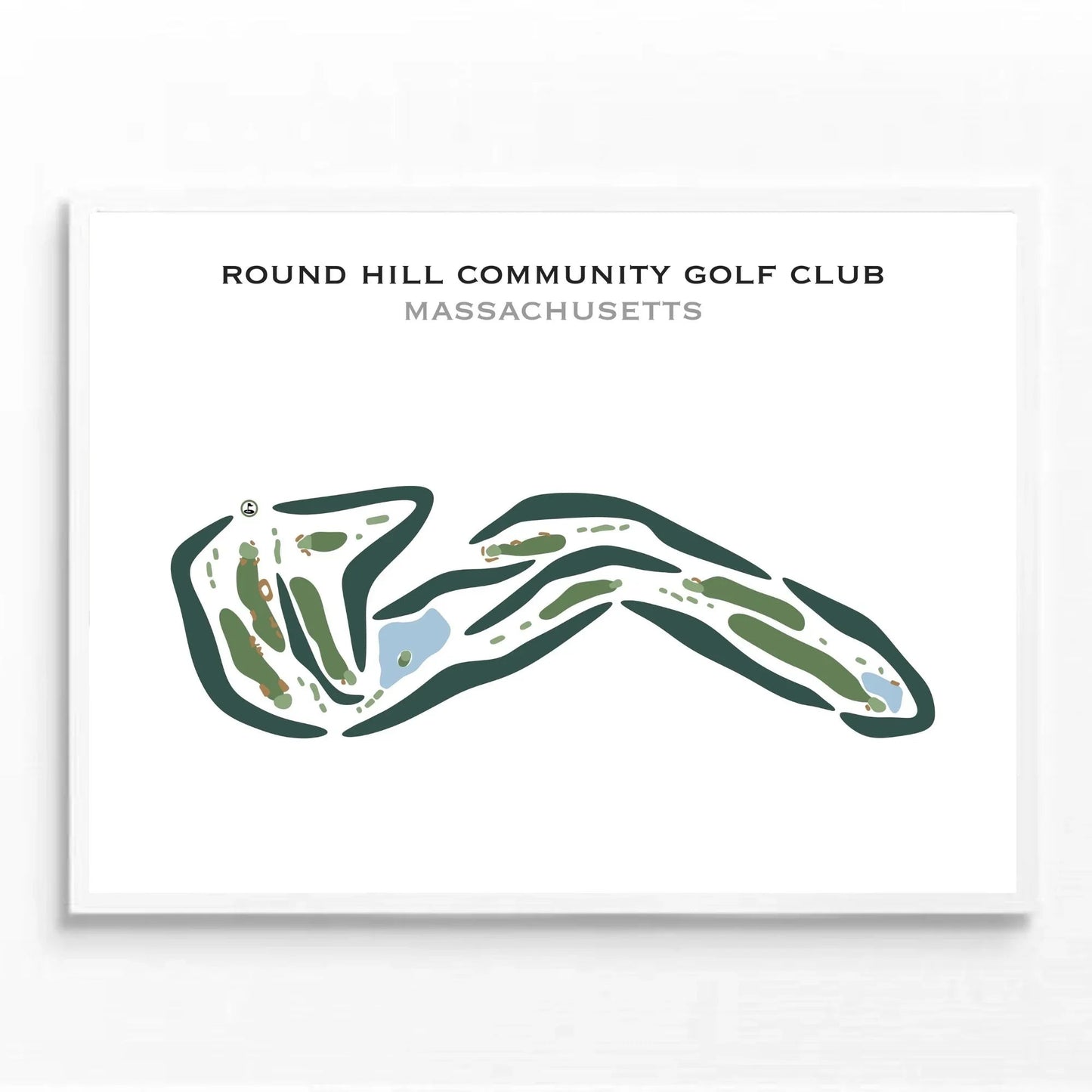 Round Hill Community Golf Club, Massachusetts - Printed Golf Courses