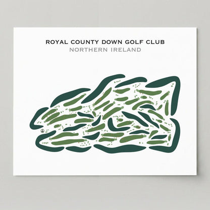 Royal County Down Golf Club, Ireland - Printed Golf Courses