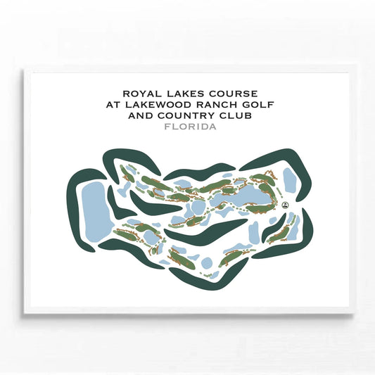 Royal Lakes Course at Lakewood Ranch Golf & Country Club, Florida - Printed Golf Courses