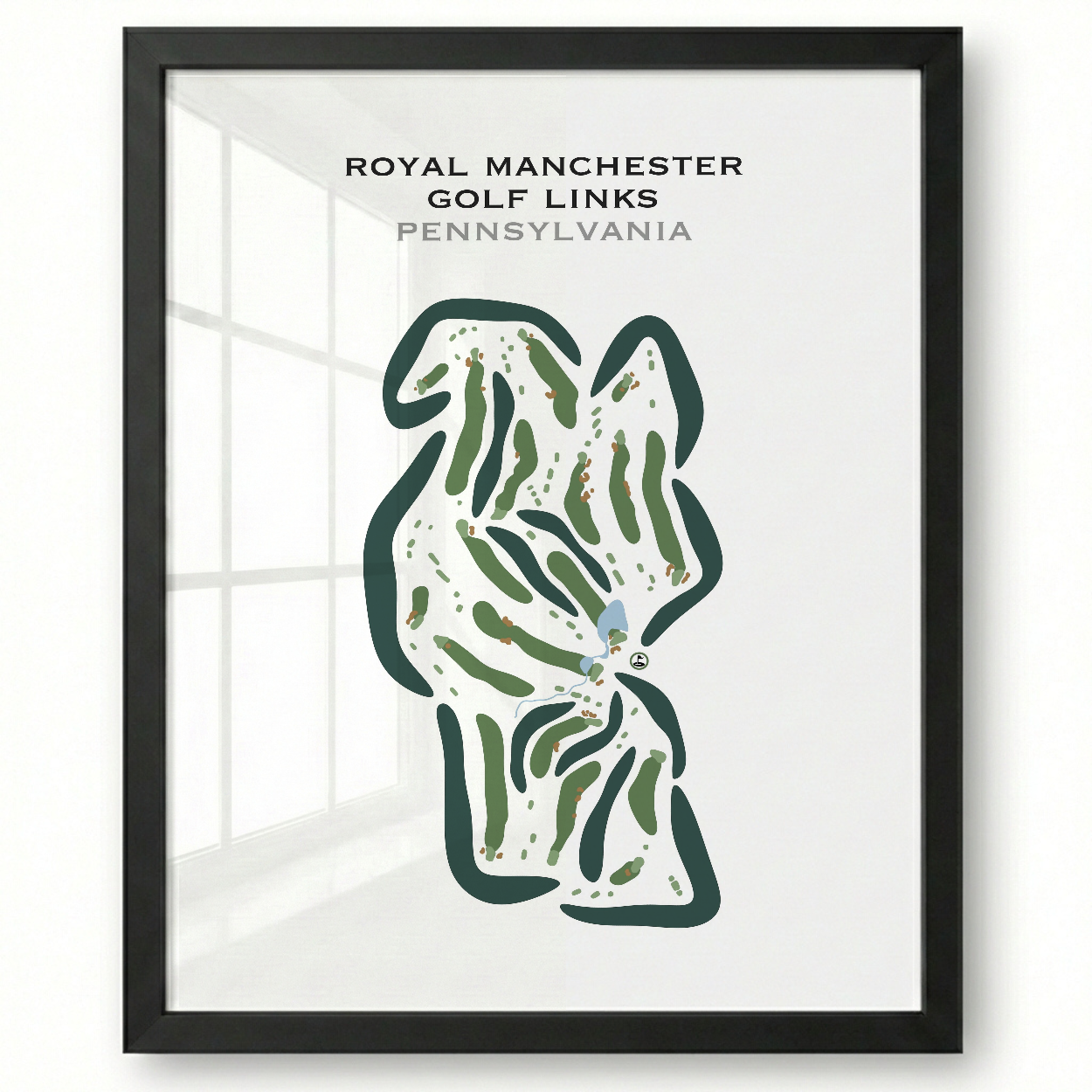 Royal Manchester Golf Links, Pennsylvania - Printed Golf Courses