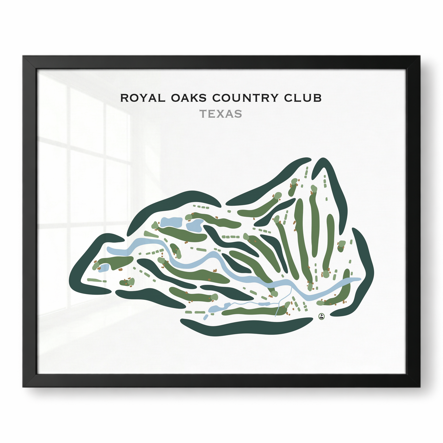 Royal Oaks Country Club, Texas - Printed Golf Course