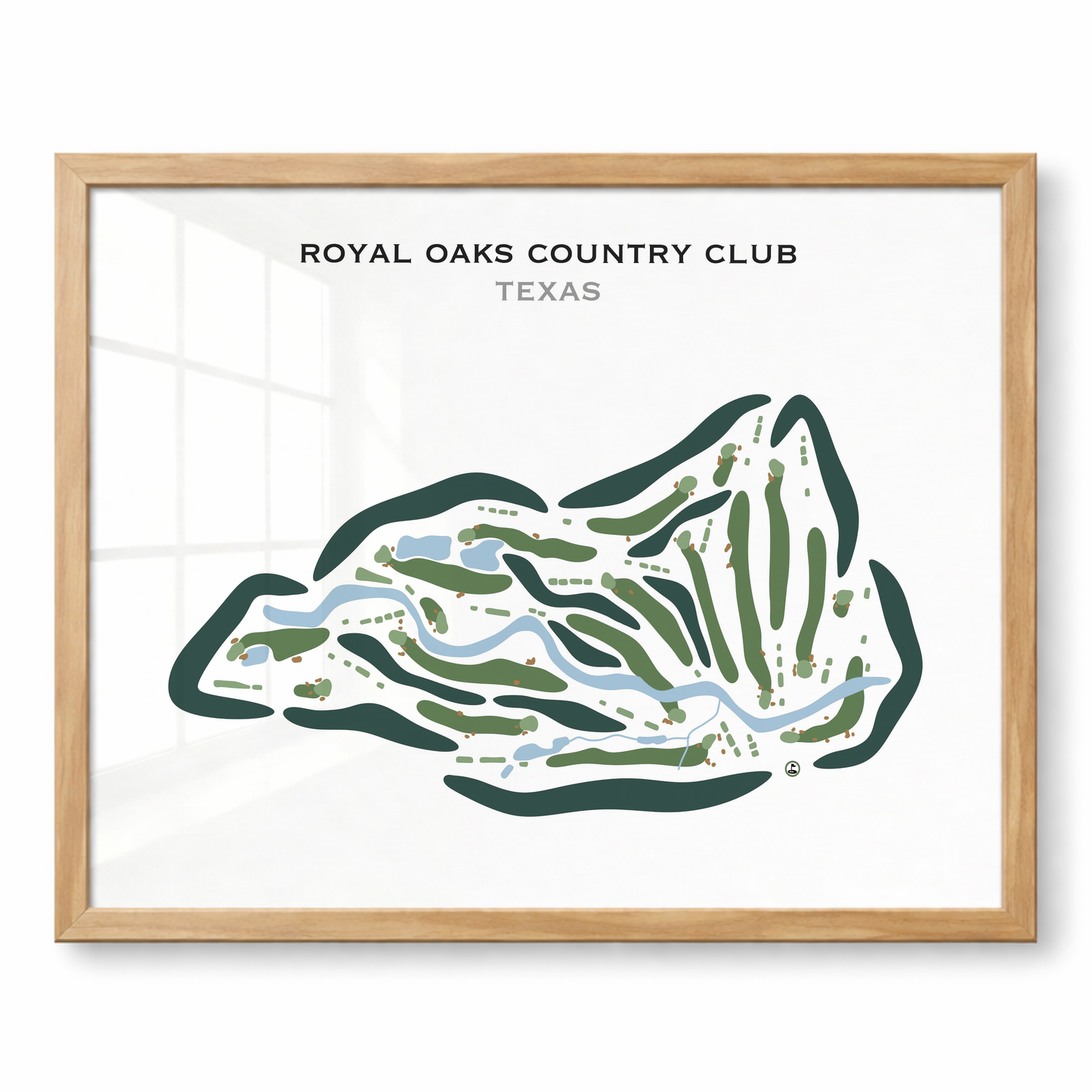 Royal Oaks Country Club, Texas - Printed Golf Course
