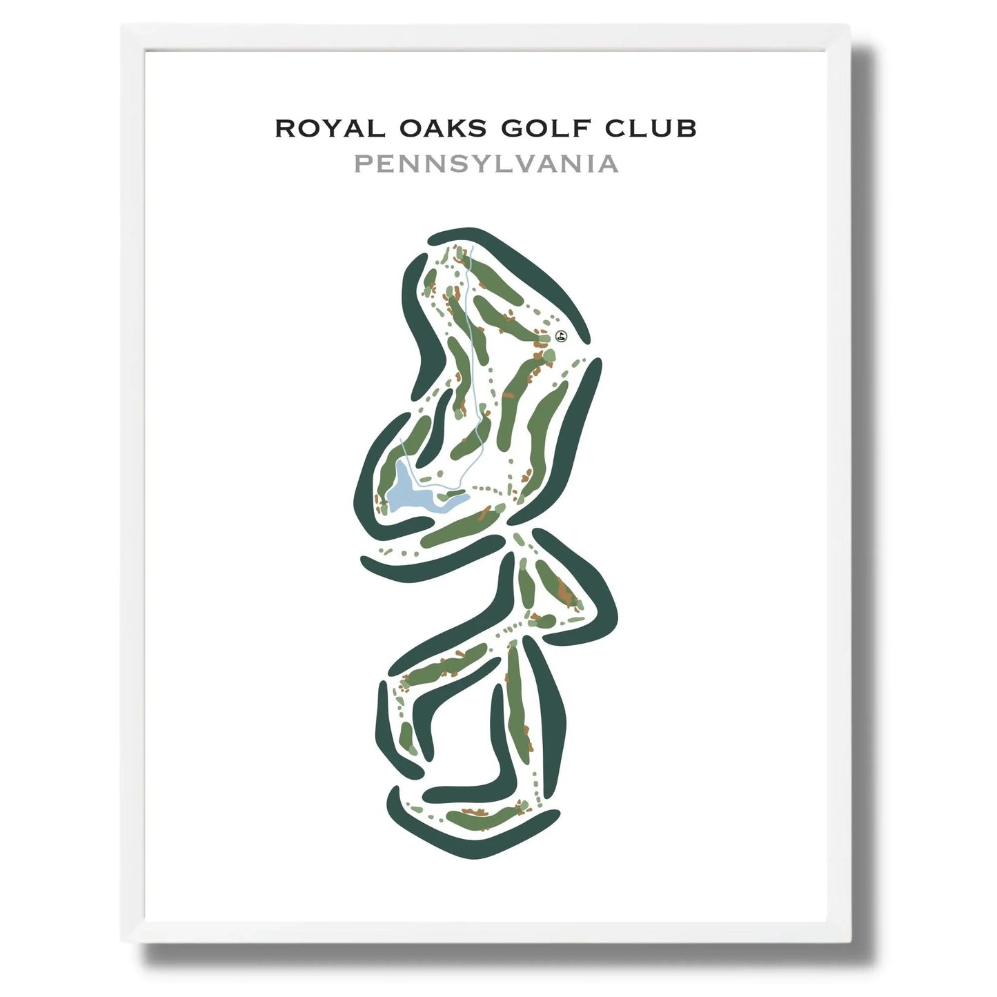 Royal Oaks Golf Club, Pennsylvania - Printed Golf Courses