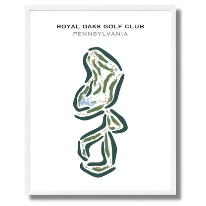 Royal Oaks Golf Club, Pennsylvania - Printed Golf Courses