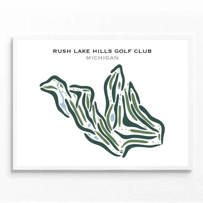 Rush Lake Hills Golf Club, Michigan - Printed Golf Courses