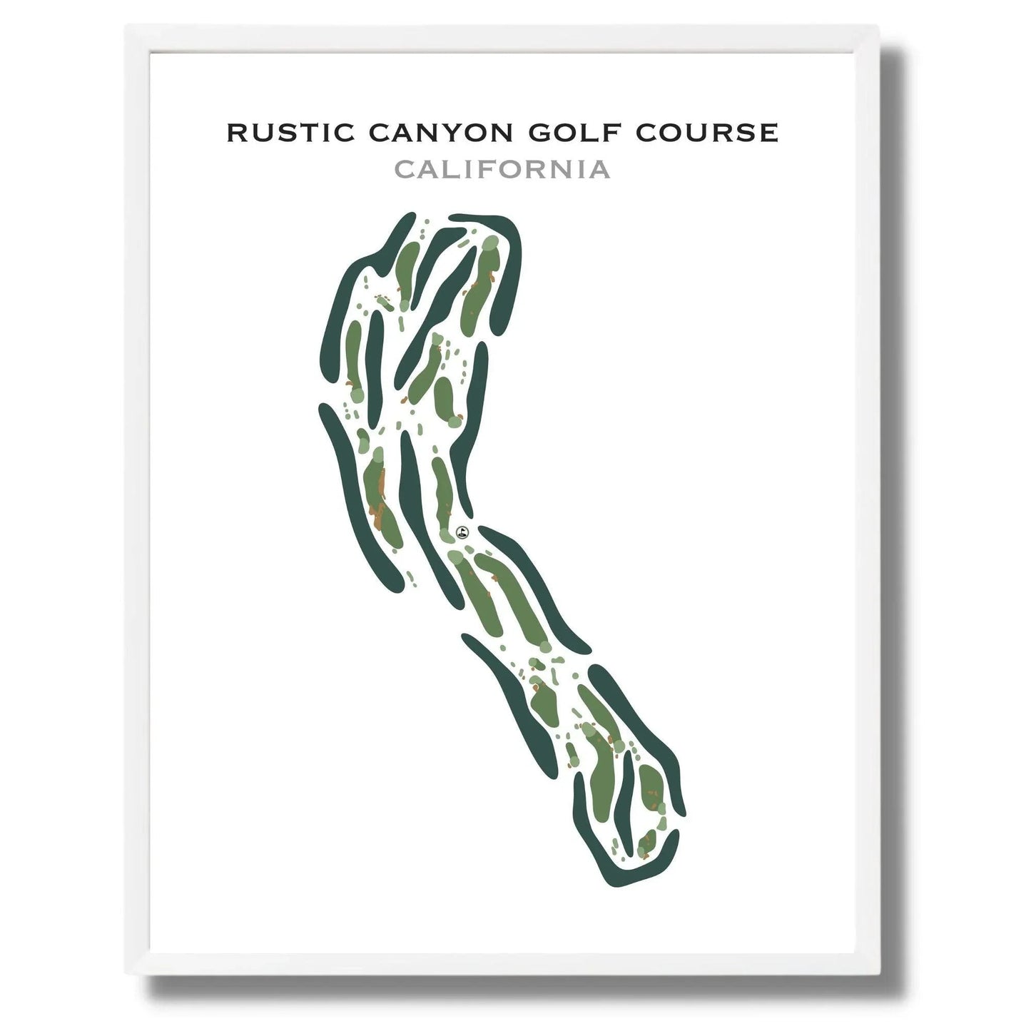 Rustic Canyon Golf Course, California - Printed Golf Course