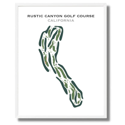 Rustic Canyon Golf Course, California - Printed Golf Course