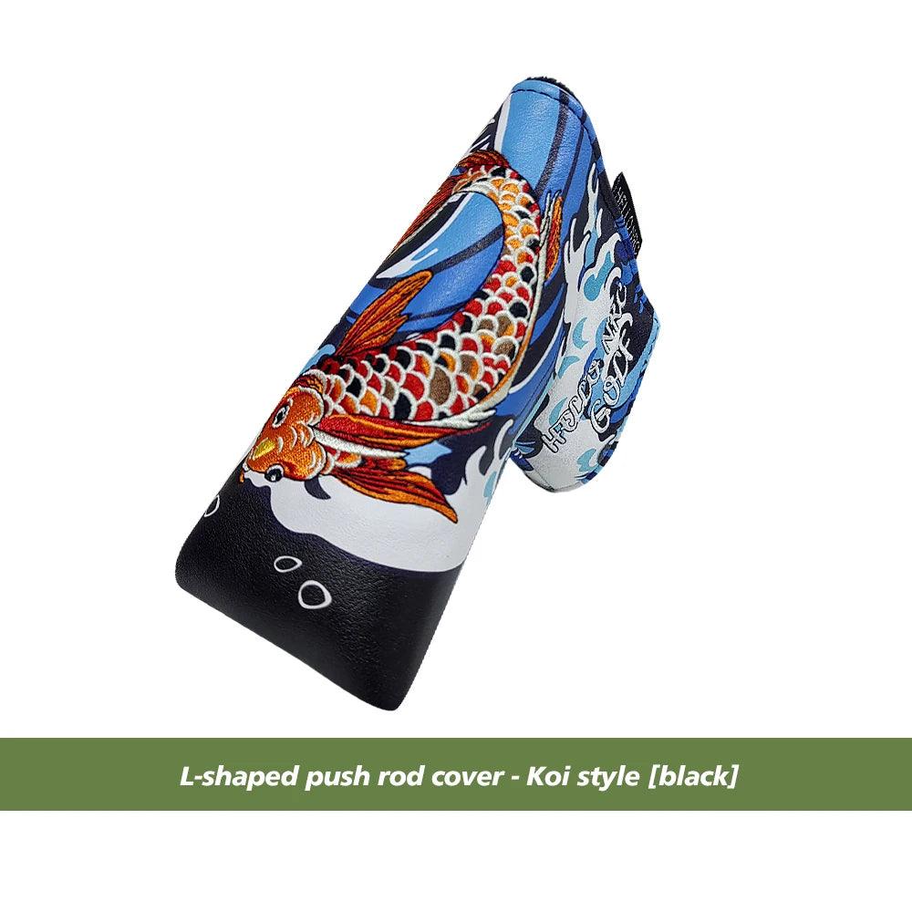 Golf Blade Putter Cover Golf HeadCover Multiple Style Magnetic Magic Tape Open Close Golf Club Protective Headgear Golf Supplies