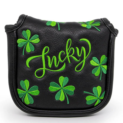 Golf Headcovers for Driver Head Cover, Embroidery Lucky Clover, Premium Leather Driver Fairway(FW), Wood Hybrid(UT) with Number