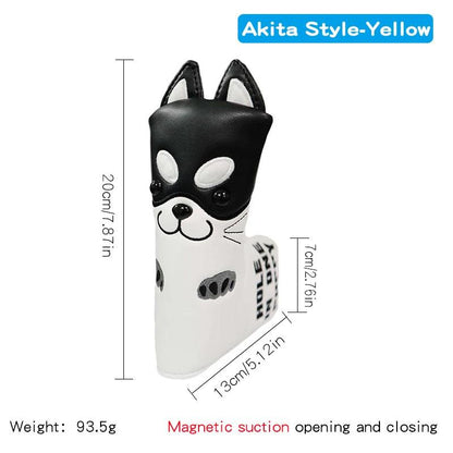 Golf Blade Putter Cover Golf HeadCover Multiple Style Magnetic Magic Tape Open Close Golf Club Protective Headgear Golf Supplies