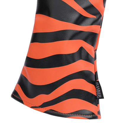 PU Leather Printed Tiger Embroidery Golf Headcover Golf Driver Head Covers