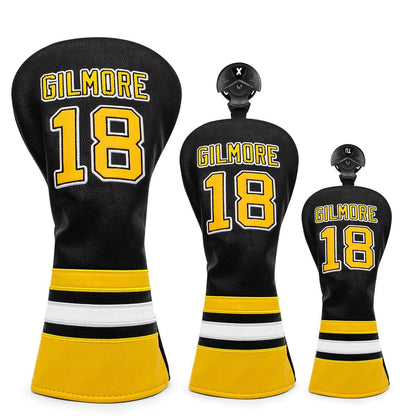 Golf Headcovers For Golf Driver Head Cover Embroidery Gilmaore 18 Premium Leather Driver Fairway(FW) Wood Hybrid(UT) Blade Putte