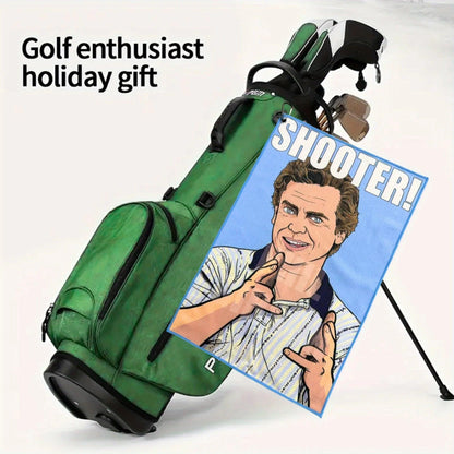 Funny Golf Towel with Happy Gilmore Design Premium Microfiber with Clip Holder for Golf Bags Golf Accessories Gifts for Men and