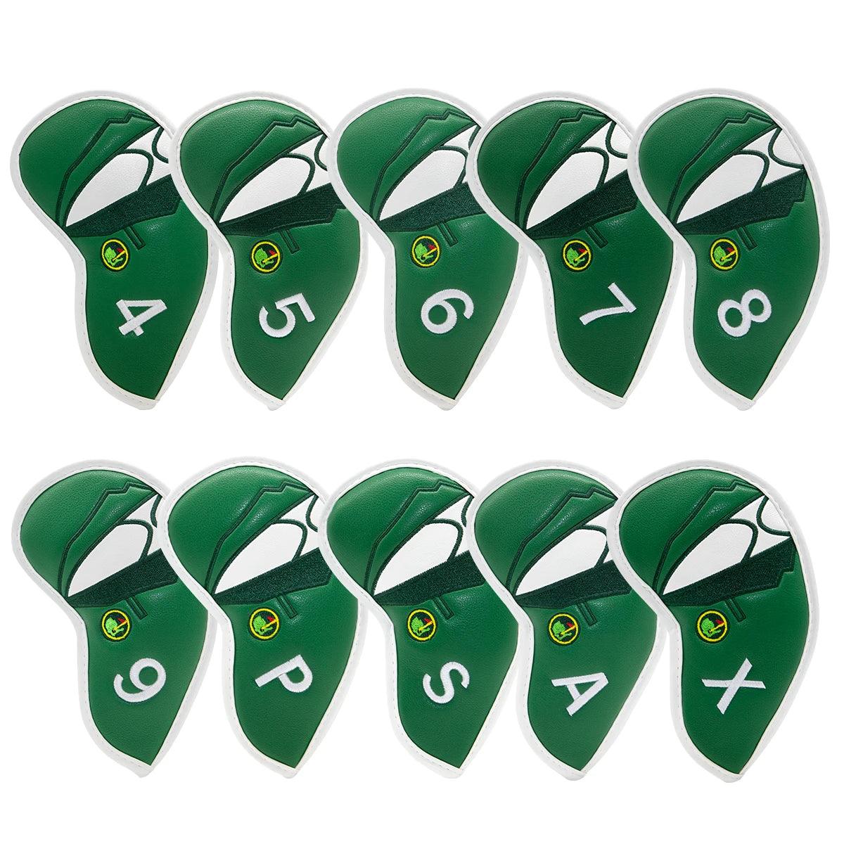 Golf Head covers The Green Jacket Golf Head covers Set for Golf Iron Driver Fairway Hybrid Blade Putter Mallet Putter Covers