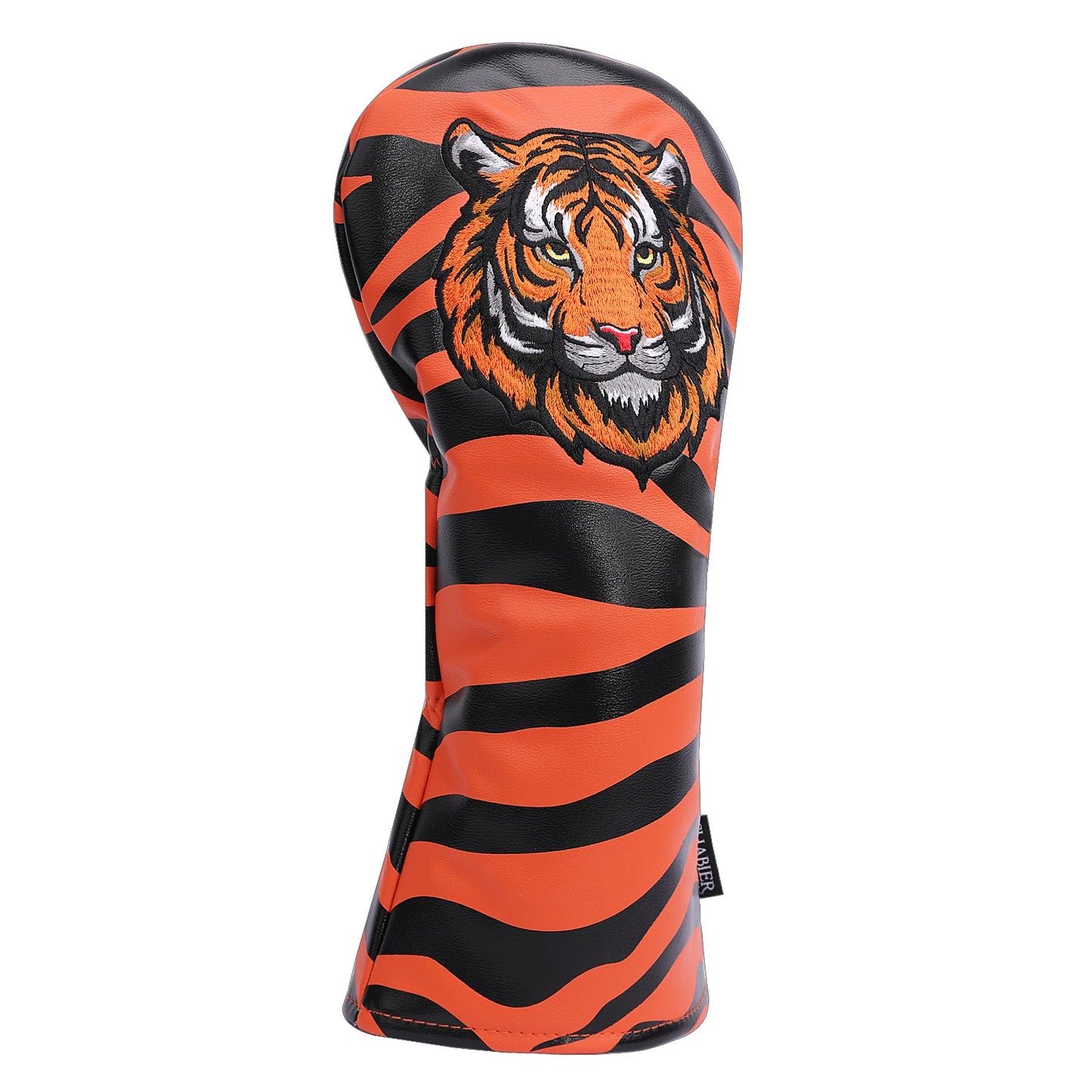 PU Leather Printed Tiger Embroidery Golf Headcover Golf Driver Head Covers