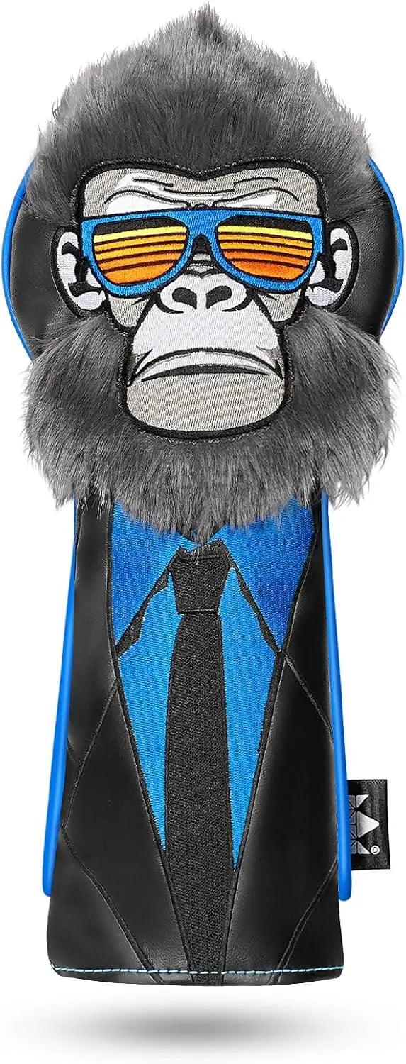 Golf Club Head Cover 460CC Driver Fairway Wood Hybrid/UT Headcover Blade Mallet Putter Cover Gorilla with Suits Gift for Men