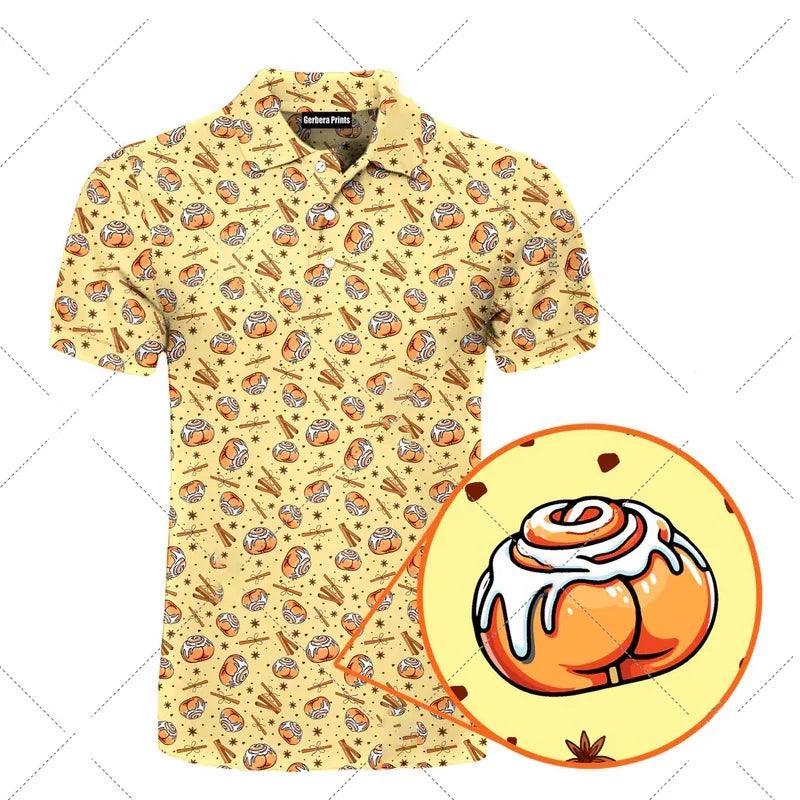 Funny Men's humorous printed golf polos. NSFW Not Safe for Work. Breathable. Hidden images. Adult polos.