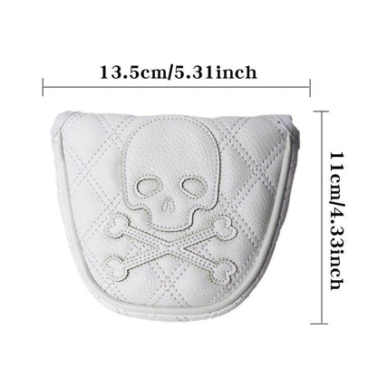 Golf Wood Cover Skull For Driver Fairway Hybrid Waterproof Protector Set PU Leather Soft Durable Golf Club Covers