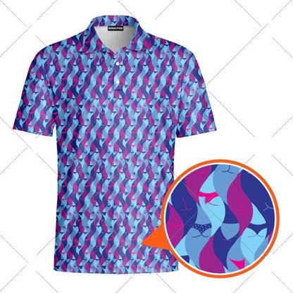 Funny Men's humorous printed golf polos. NSFW Not Safe for Work. Breathable. Hidden images. Adult polos.