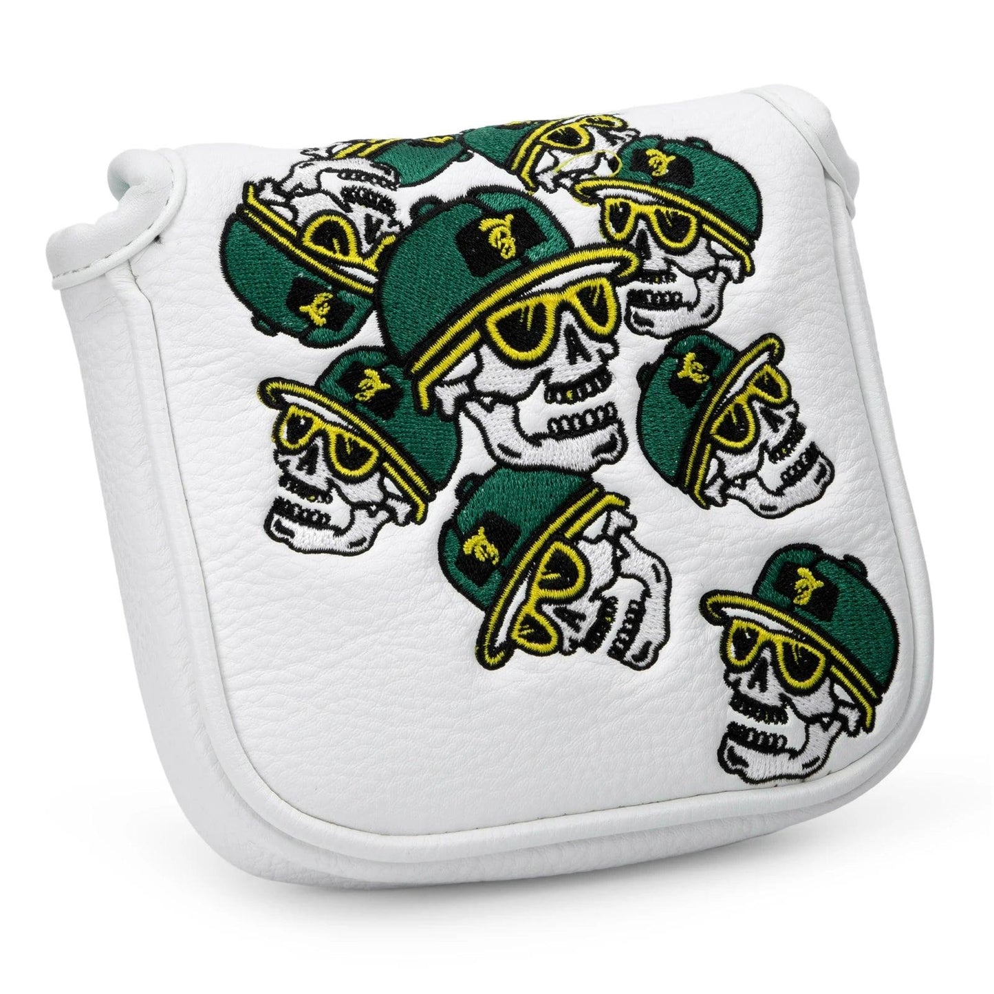White Leather Sk-ull Personalized Golf Head Cover High Quality Golf Club Driver Head Covers Fariway Wood Hybrid Head Covers 3 Wo