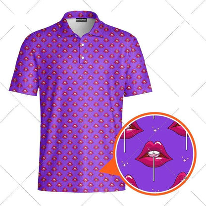 Funny Men's humorous printed golf polos. NSFW Not Safe for Work. Breathable. Hidden images. Adult polos.