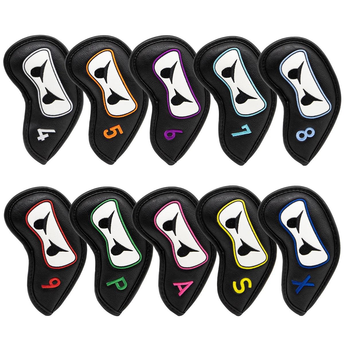 Ninja Golf Club Headcover Set - Driver Headcover, Hybrid Headcover, Fairway Headcover, Iron Covers, Mallet & Blade