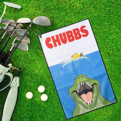 Fun Happy Gilmore Design Golf Towel – Premium Microfiber with Bag Clip, Perfect Creative Christmas Gift for Golf Lovers.