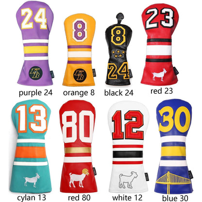 Sport's Legends Golf Headcovers - PU Leather Jersey Style Driver Hybrid Fairway Wood Covers