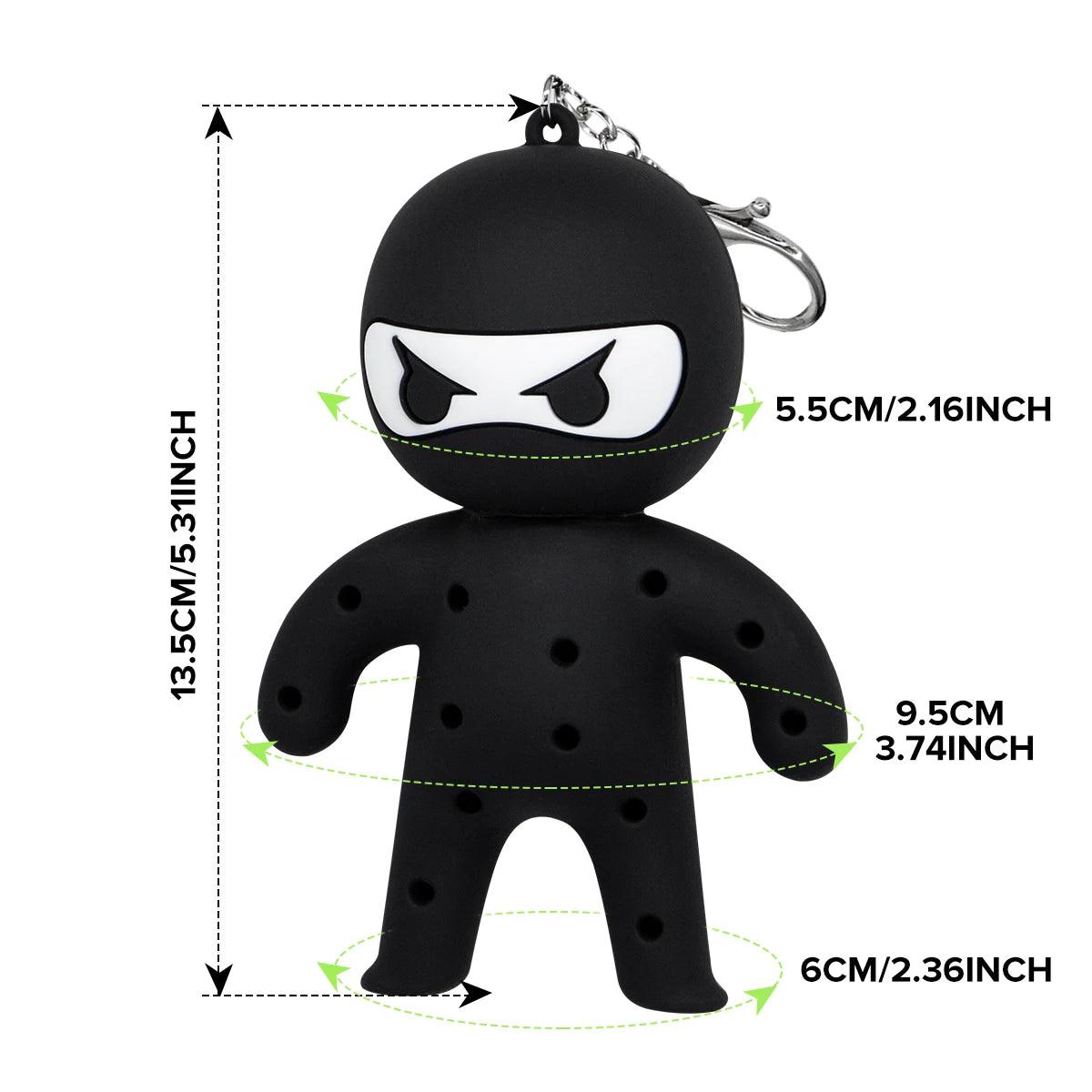 Ninja Portable Golf Ball Tees Holder Keychain - Golf Accessory for Club Bag