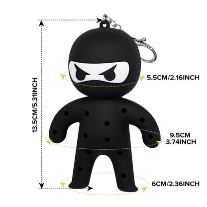 Ninja Portable Golf Ball Tees Holder Keychain - Golf Accessory for Club Bag
