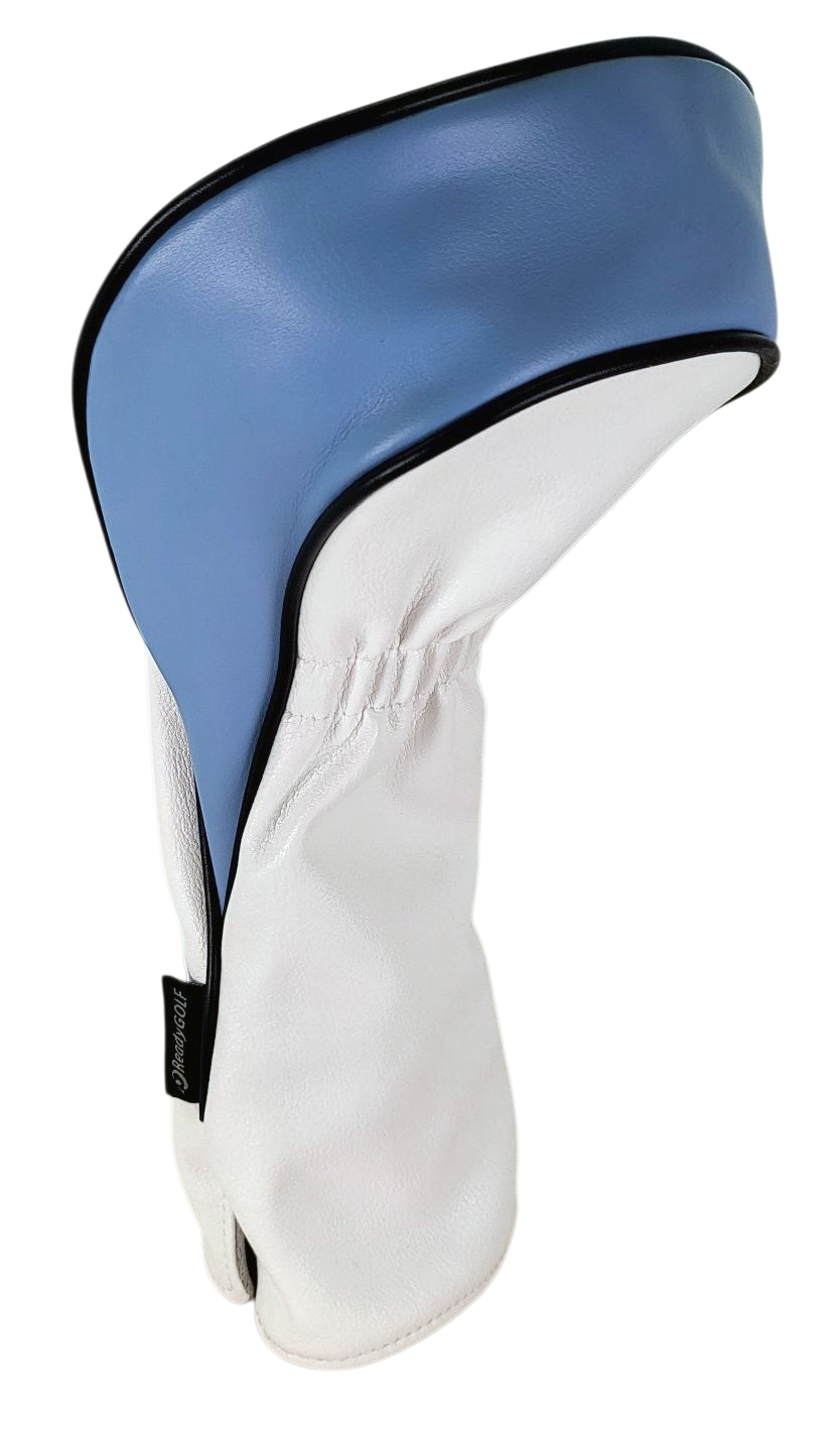 Classic Argyle Sky Blue Embroidered Driver Headcover by ReadyGOLF