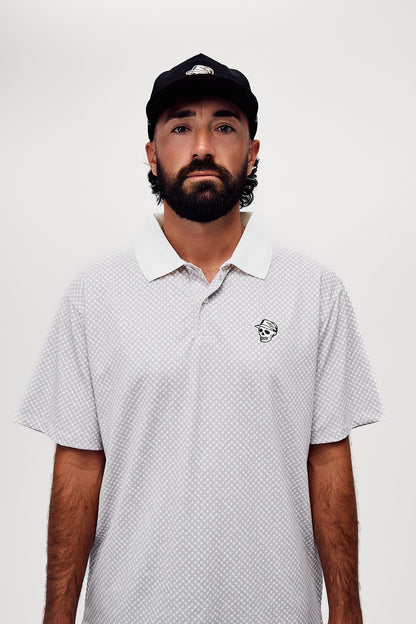 Labyrinth Polo - Grey / White