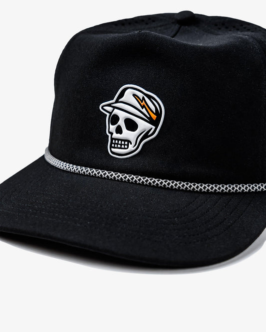 Skull Caddie Performance Rope Hat - Black