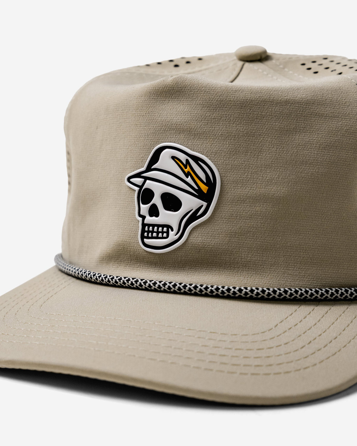 Skull Caddie Performance Rope Hat - Bone