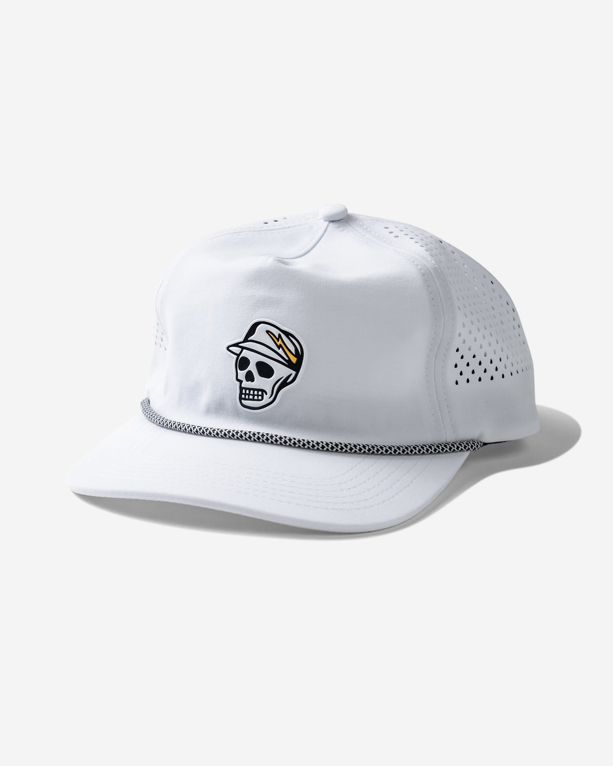Skull Caddie Performance Rope Hat - White