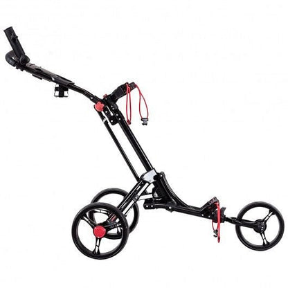 Foldable 3 Wheel Golf Pull Push Cart Trolley