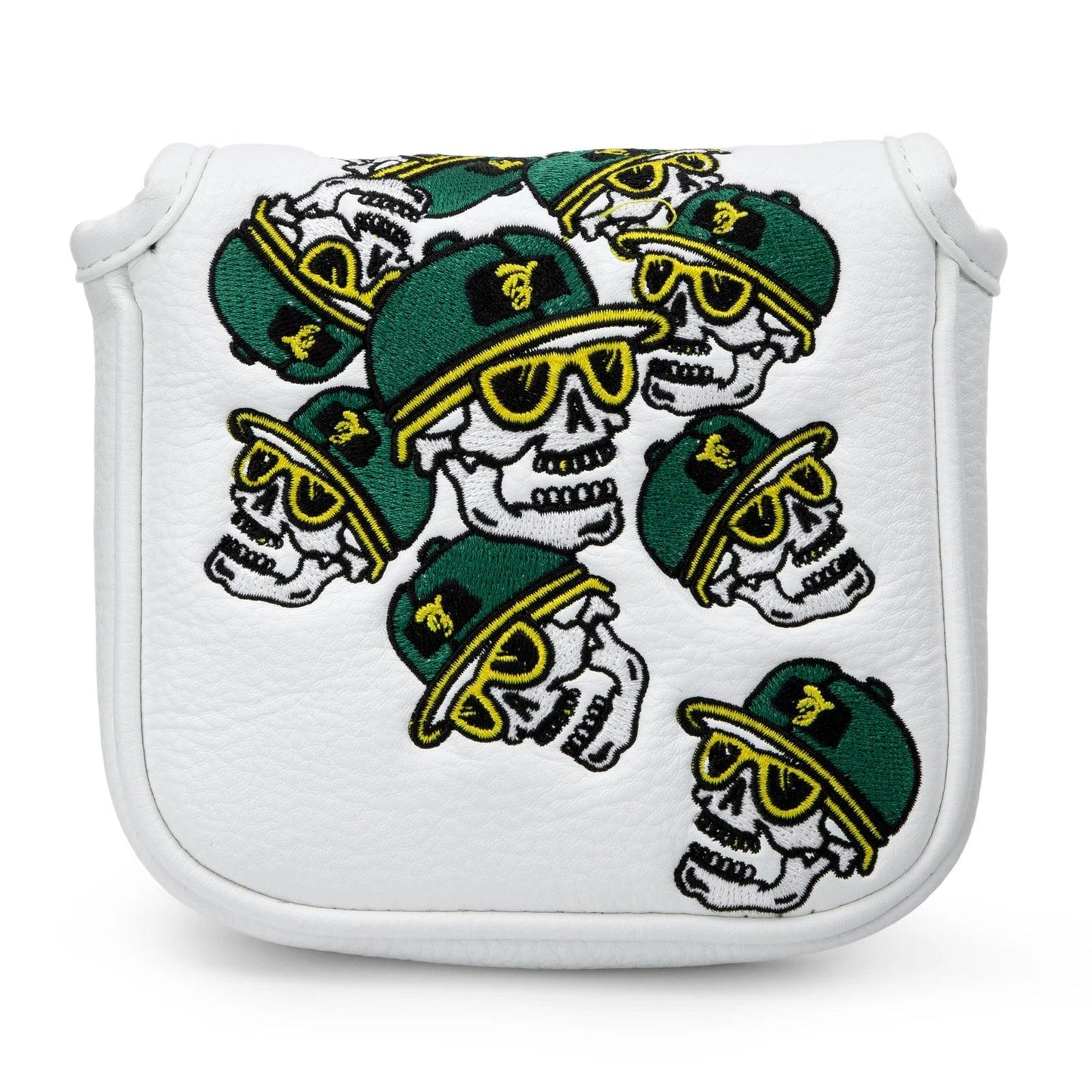 White Leather Sk-ull Personalized Golf Head Cover High Quality Golf Club Driver Head Covers Fariway Wood Hybrid Head Covers 3 Wo