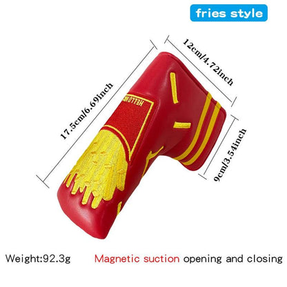 Golf Blade Putter Cover Golf HeadCover Multiple Style Magnetic Magic Tape Open Close Golf Club Protective Headgear Golf Supplies