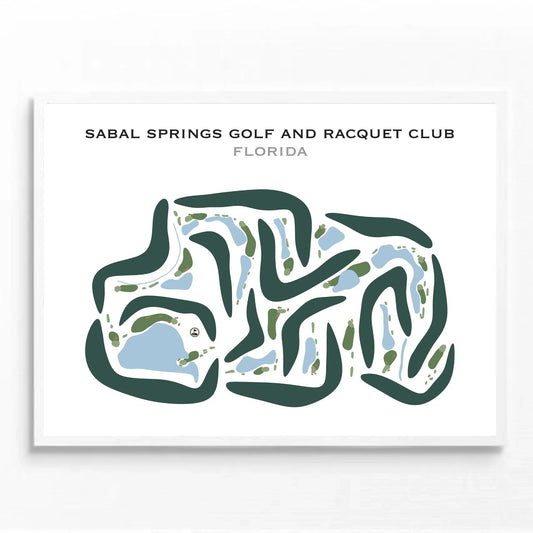 Sabal Springs Golf & Racquet Club, Florida - Printed Golf Courses