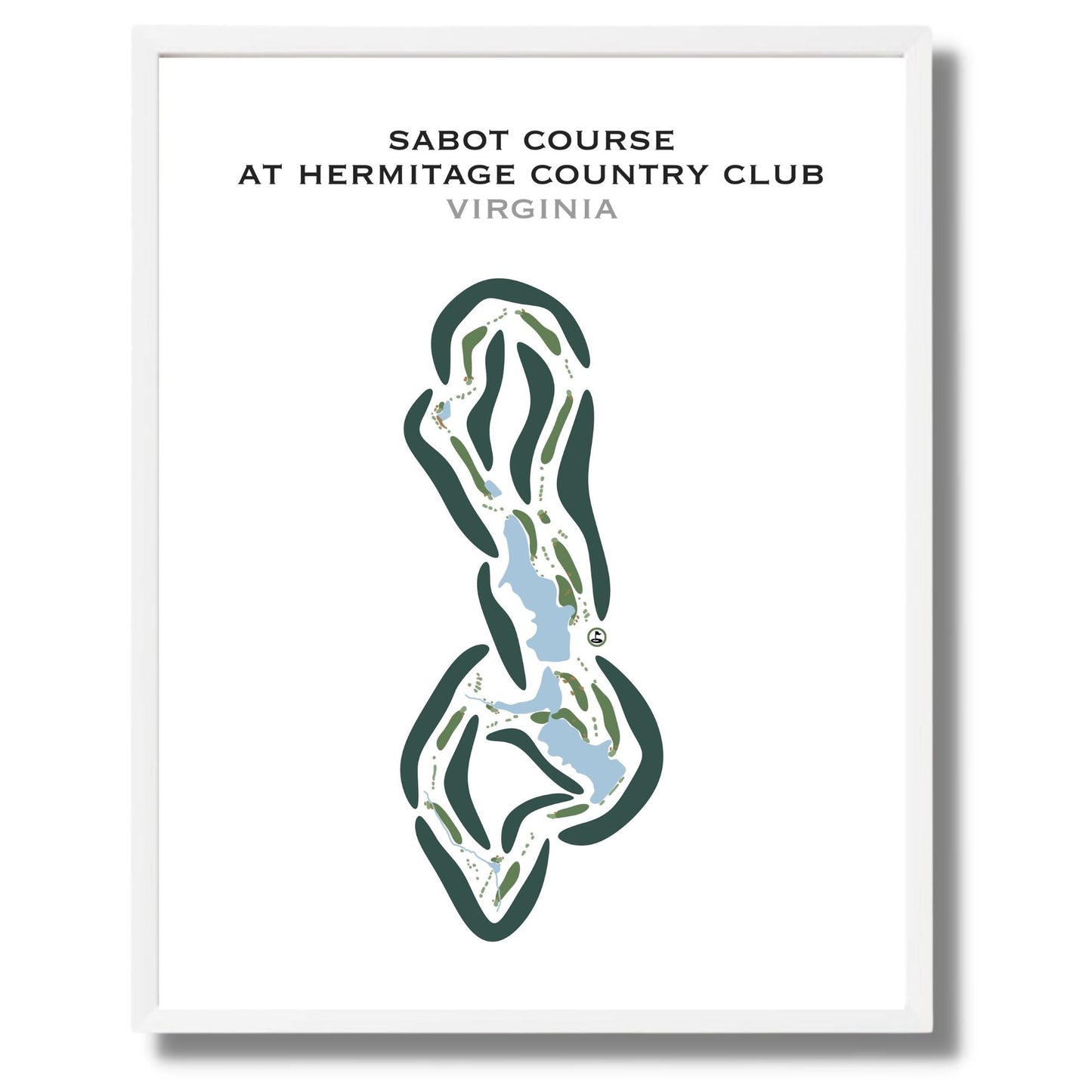 Sabot Course at Hermitage Country Club, Virginia - Printed Golf Courses