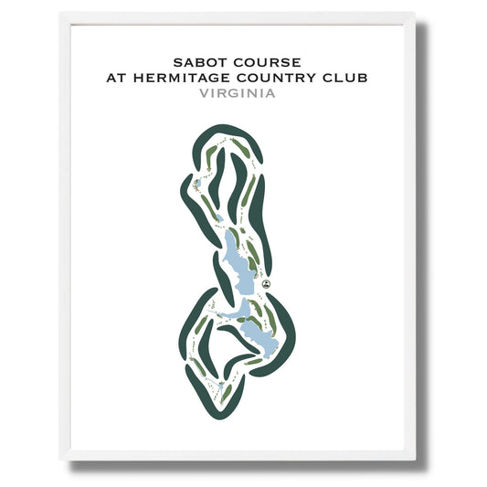 Sabot Course at Hermitage Country Club, Virginia - Printed Golf Courses